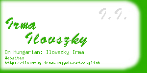 irma ilovszky business card